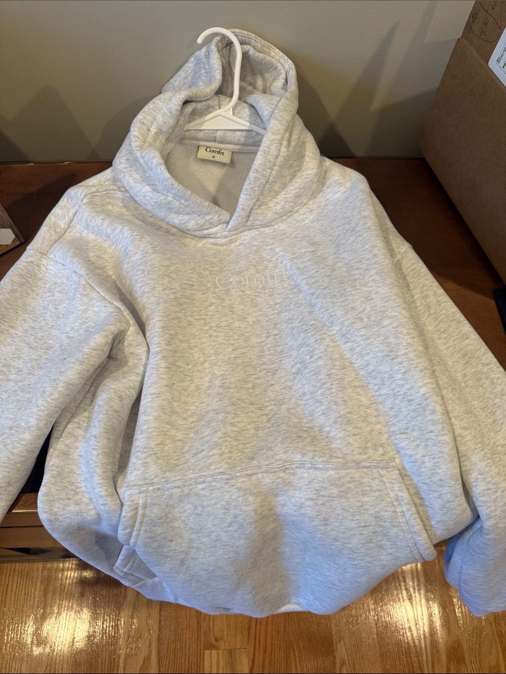 Comfrt Light Women's Hooded Sweatshirt - Light Gray